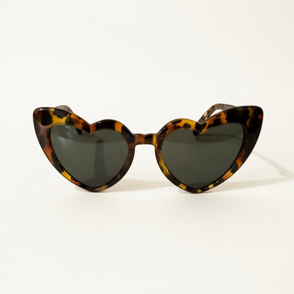 Saint Laurent Lulu Heart-Frame Sunglasses - Picture 2 of 7